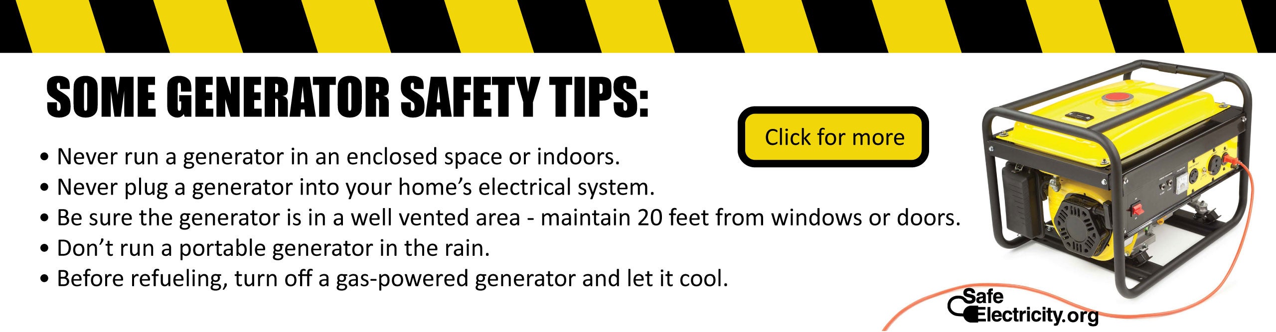Tips for generator safety