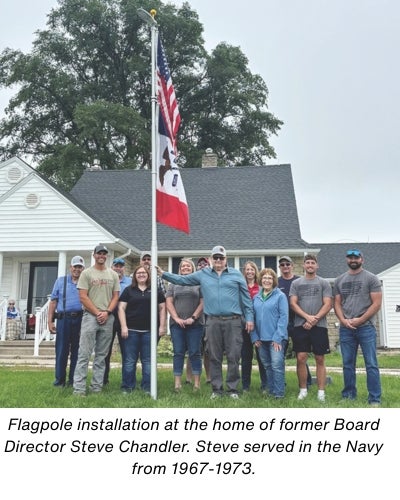 Steve Chandler flagpole donation