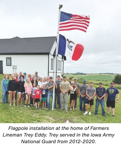 Trey Eddy flagpole donation